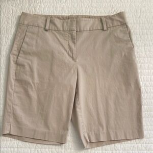 Ann Taylor Tan Bermuda Shorts Tailored Style
